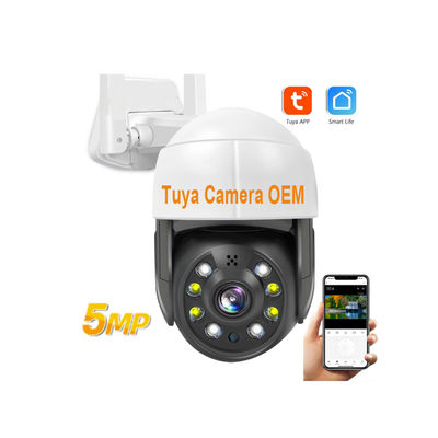 Top Sale 5MP HD Tuya Smart Life Camera Built-in Siren Outdoor Waterproof Surveillnace IP66 WIFI Security CCTV Wireless Network PTZ Video Camera