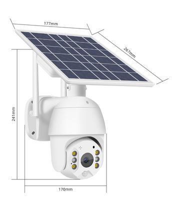 Human Motion Tracking New Arrival VCR 1080P Waterproof Alarm Smart Dual PTZ Lightweight wifi Solar IP Camera