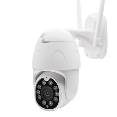 Security Built-in Outdoor Surveillance Dome Webcam Web Network Camera CCTV LED Flashlight 1080p 3.6mm Wifi Wireless Ptz IP Camera