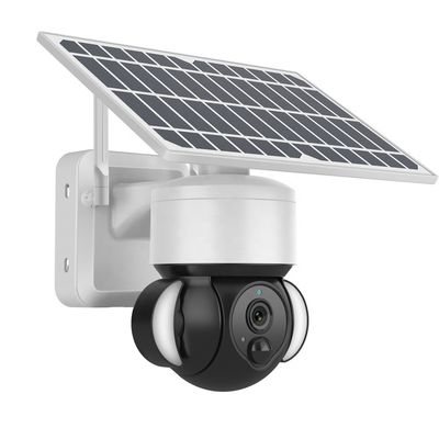 Human Motion Tracking HD PIR Wireless Solar Powered Outdoor Home Security PTZ IP Camera Wifi Projector CCTV Camera Battery-Included